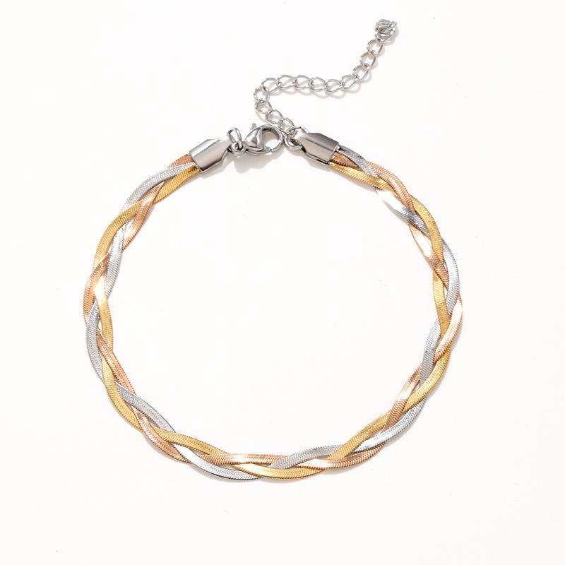 Rose Gold Wrap Stainless Steel Blade Bracelet