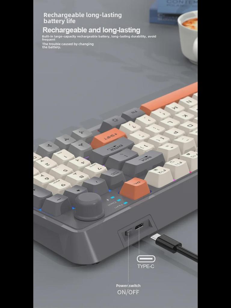 Xuan Yinhu K94 Dual-Mode Wireless Bluetooth Mechanical Rainbow Gaming Keyboard