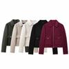 Women's Zipper Jacket Coat New Winter Long Sleeve Pocket Outerwear Coat Short Street Elegant Women's Jacket
