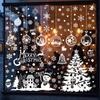 Waterproof Window Stickers 10Pcs Christmas Clings, White Winter Snowflake Decals, Static Non Adhesive Glass Art for Home Storefront, Reusable Holiday