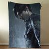 Leon Scott Kennedy R-ResidentS-ES Blanket Throw Super Cosy Plush Living Room Sofa Couch Childish Birthday Gifts
