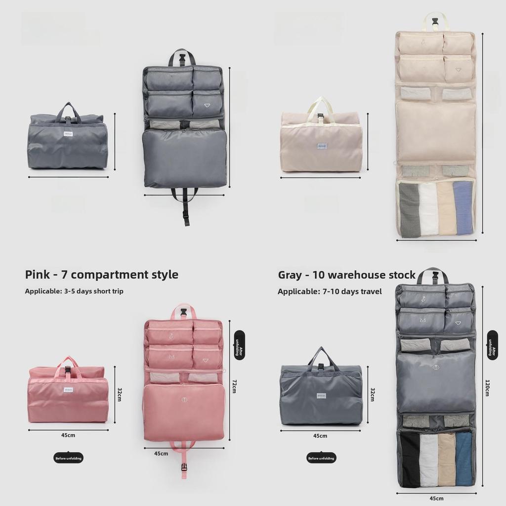 Travel Organizer Bag With Multiple Compartments For Lingerie And Clothing Storage In Bedroom