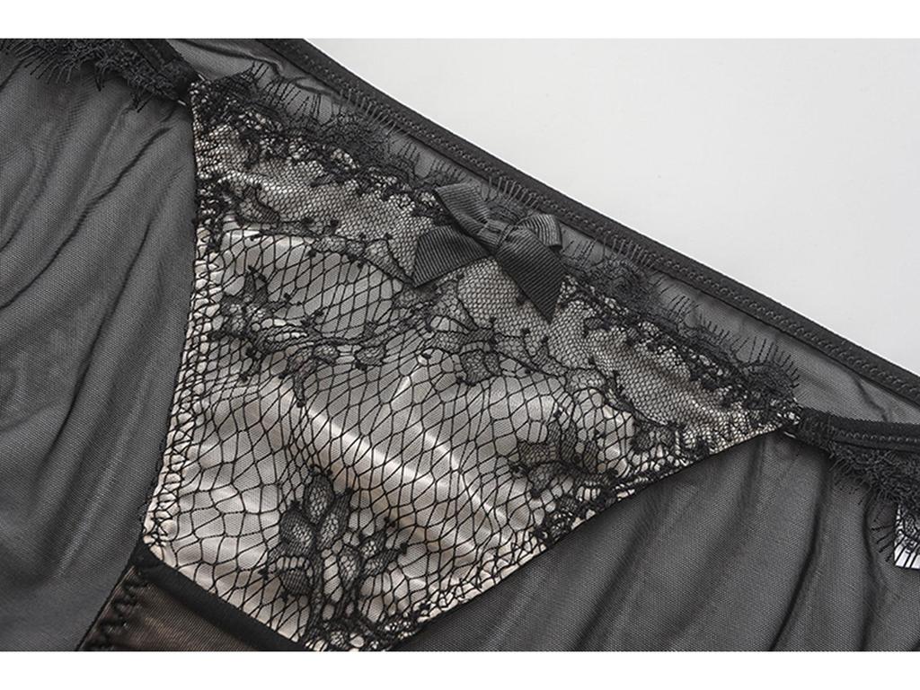 Ultrathin Lace Women's Panties - Breathable Pure Cotton Crotch, Comfort Fit, No Wedgie Triangle Design