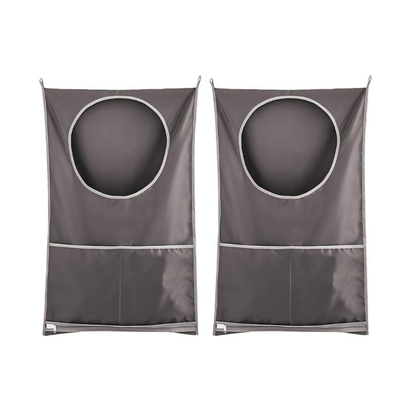 

Space Saving Door or Wall Mounted Storage Bag for Organizing Bathroom Laundry Oxford Fabric Construction Organizers 1