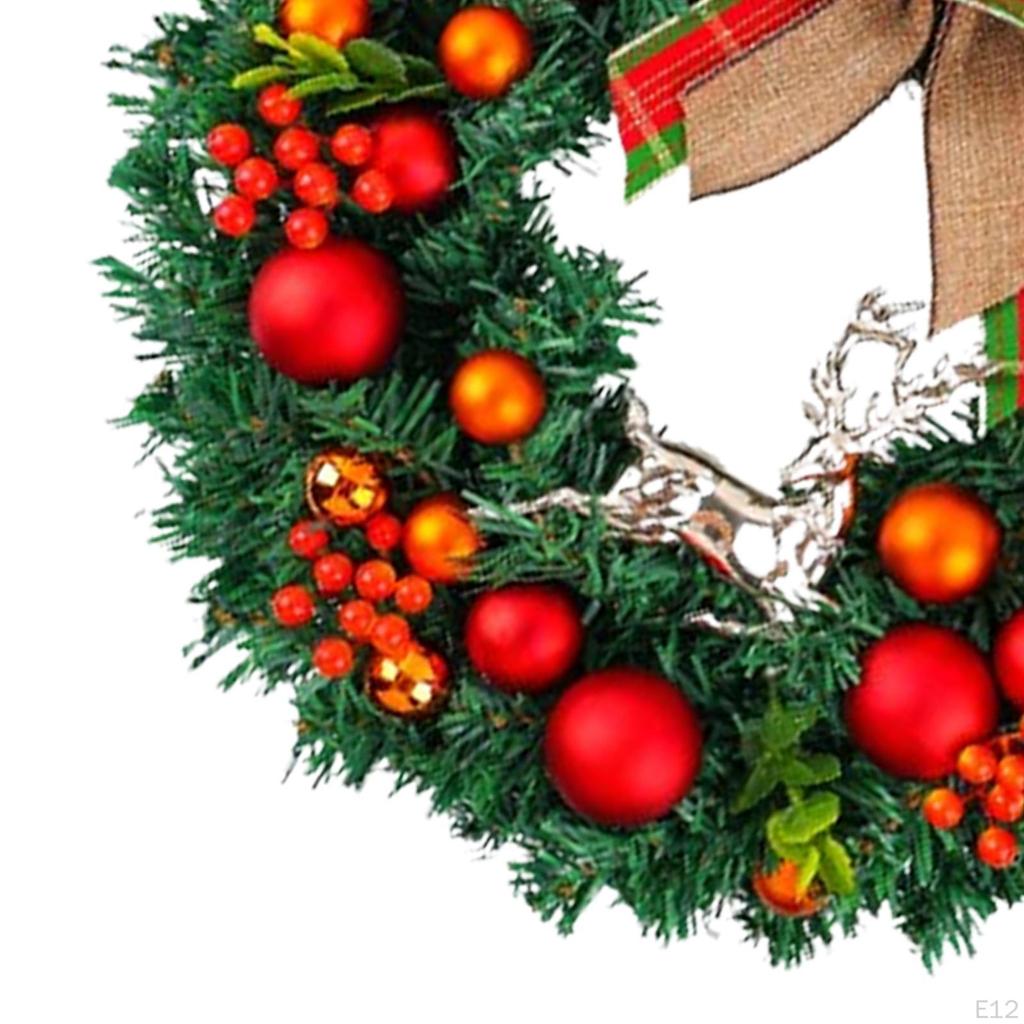 Artificial Christmas Wreath Ball Ornament Hanging Decor for Farmhouse