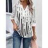 Women's Summer T-shirt Double Patchwork Color Clash Positioning Flower Shirt Short Sleeve Top