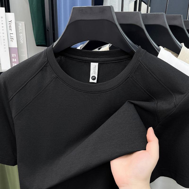 Men S Short Sleeve Crew Neck Solid Color Casual Sports T Shirt