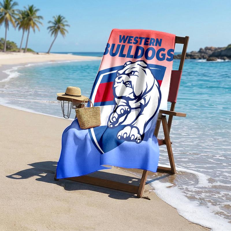 Western Bulldogs Fashion Beach Towel: Ideal for Summer Adventures Soft, absorbent and quick drying suitable for swimming and bathing