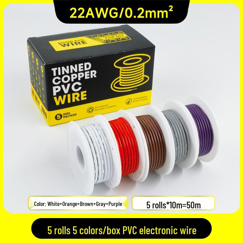 1007 PVC Electronic Wire 16AWG-30AWG Tinned Copper, Flying Lead Aviation Wire