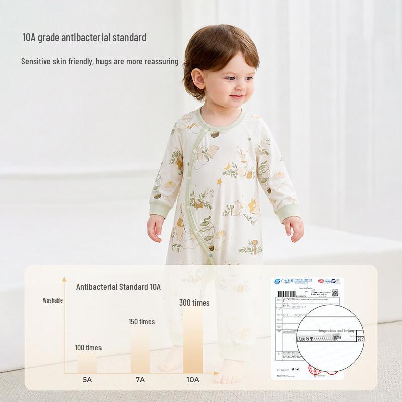 TONGTAI Baby Pure Cotton Long Sleeve Romper Bodysuit