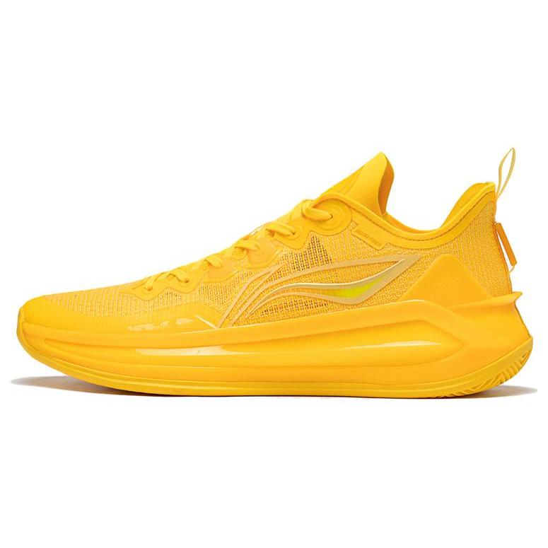 New LiNing Liren 3 V2 Sunshine Cushioning Anti Slip And Wear Resistant Low Top Basketball Shoes Fluorescent Banana Yellow ABAT057-10