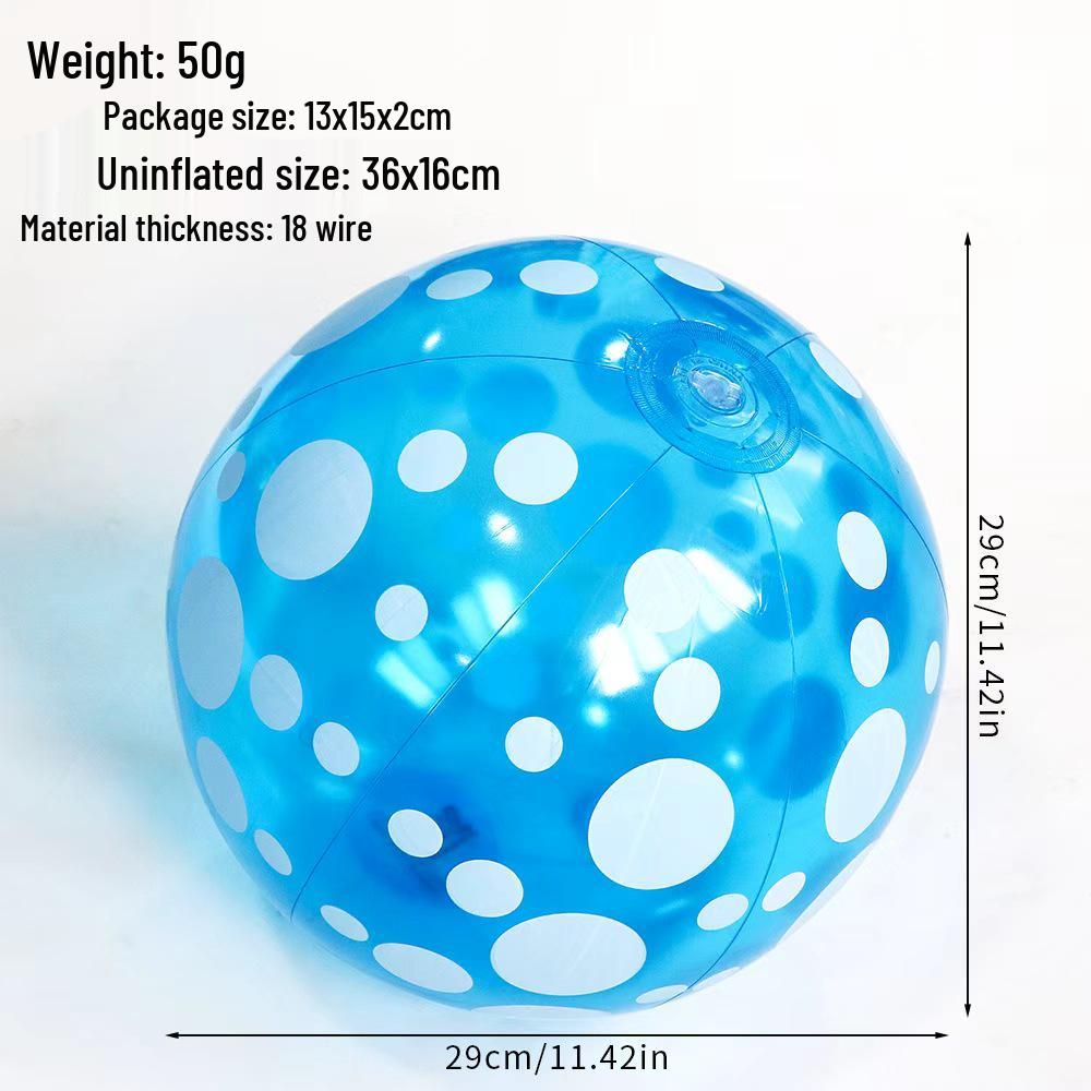Aufblasbarer transparenter PVC-Strandball mit blauen Pailletten für Wasserspiele und Foto-Requisiten