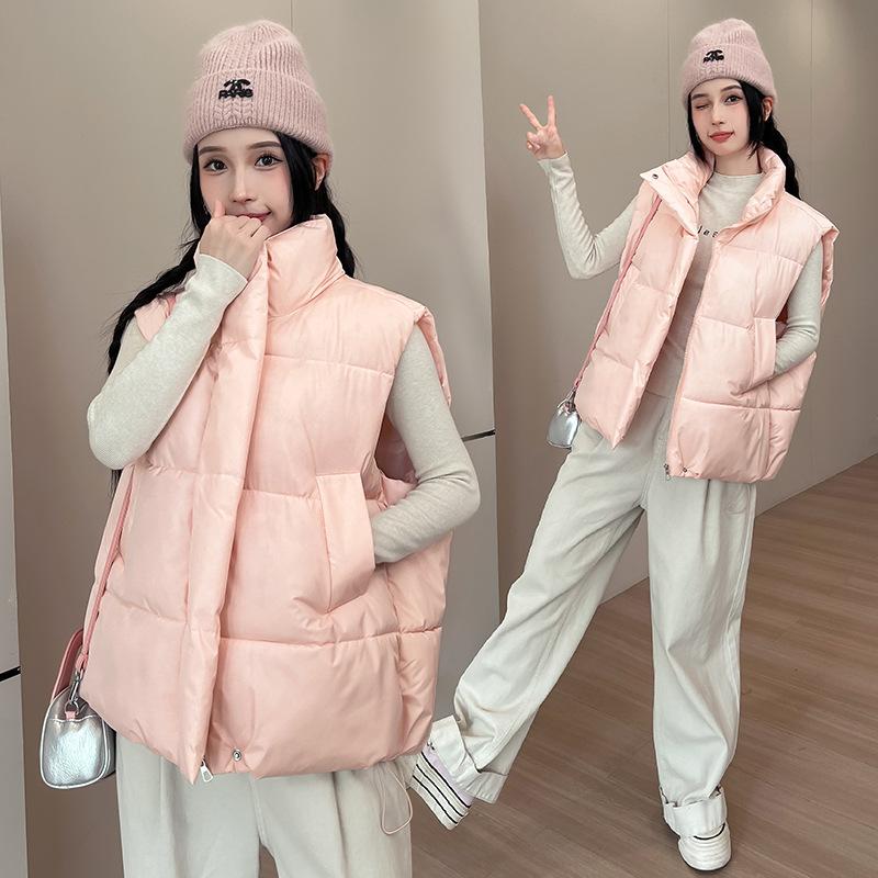 New Cotton Vest Versatile Autumn and Winter Style Fashionable Korean Loose Women's Vest Vest Vest Jacket