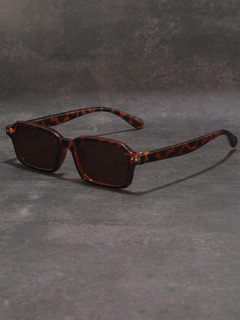 Y2K Retro Klein Vierkant Frame Heren Zonnebril, Modieus, Trendy en Uniek, Meerkleurig, UV-Bescherming