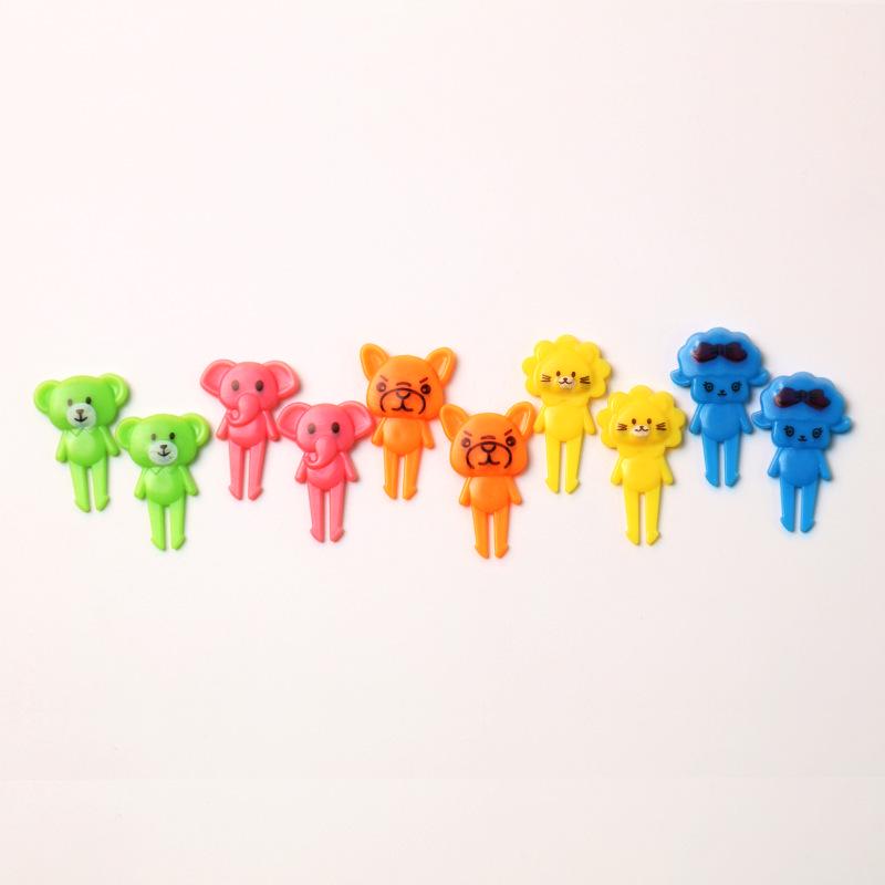 Kinderen Anime-Stijl Dier Vruchtenvork Prikkertjes Set - Giraffe Cartoon Ontwerp voor Bento en Snacks