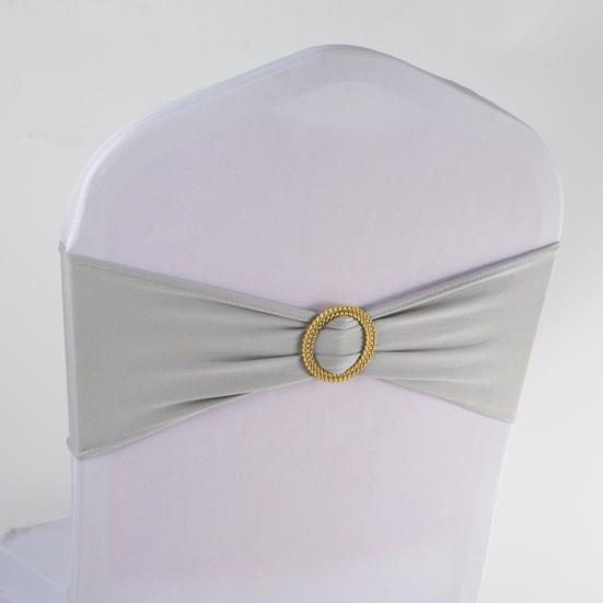 10 Pcs Chair Sashes Stretchy Chair Back Bands Chair Ties Bows with Buckle Slider for Wedding Party Hotels Banquet Decoration
