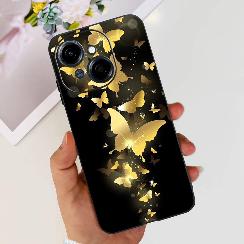 For Phone Case Tecno Spark Go 1 Cover 2024 Popular Flower Soft Silicone Back Protective Cover For Tecno Spark Go 2025 Pop 9 Etui