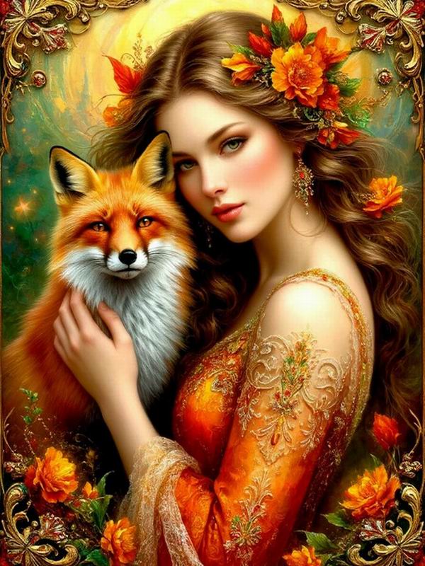 Diamond Painting New Collection Woman and Foxes Diy Full Rhinestone Embroidery Animals Flowers Mosaic Cross Stitch Kits Wall Decor