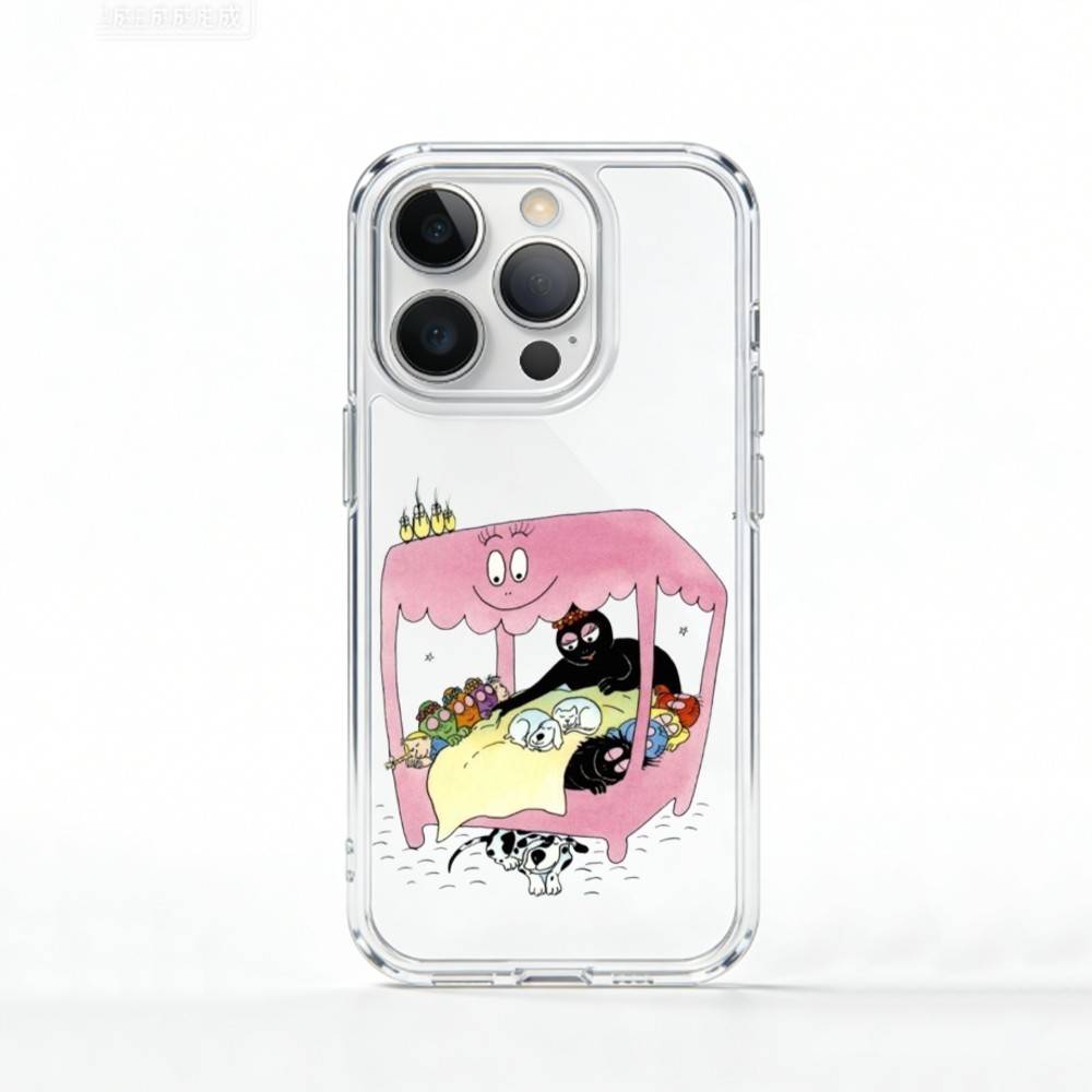 T-Tiny C-Cute B-BarbapapaS   Phone Case For iPhone 17 16 15 14 13 12 11 Mini Pro Max Plus Transparent Cover