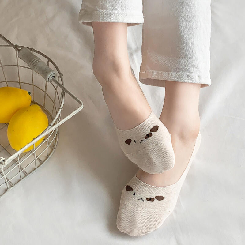 [10 Pairs] Women s Patented Double Lock Animal Fake Socks 10 pairs of pink