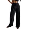 Women Casual Pants Elastic Wide Leg Summer BeachTrousers Lightweight Comfy