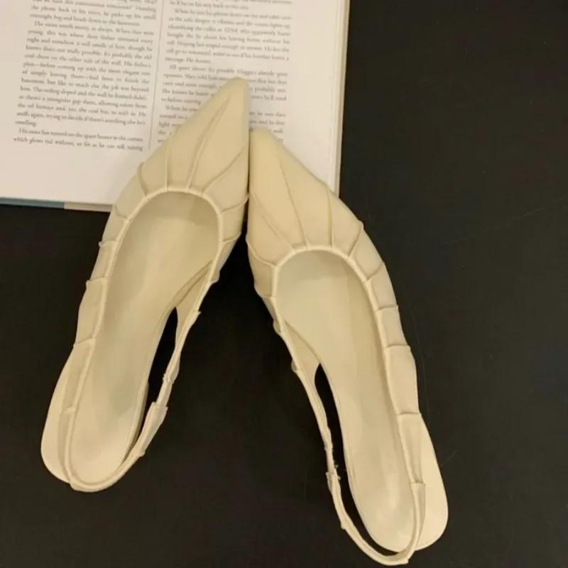 Elegantní dámské boty 2025 Horký výprodej Slingbacks Dámské sandály Módní manžeta Kancelář a kariéra Nové Plus size Špička Mělké lodičky