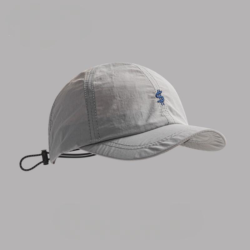 

Quick-Dry Embroidered Mesh Short Brim Cap Vintage Style Unisex Fashion Hat for Running Outdoor Activities Fast Drying Adjustable серый
