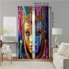 2 Pcs   Versatile Polyester Transparent Curtains for Home Decoration Venice Carnival Mask for Use In Bedrooms and Living Rooms