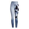 Women's Plus Size Casual Imitation Cowboy Leggings Elasticity Slim Cropped Pants