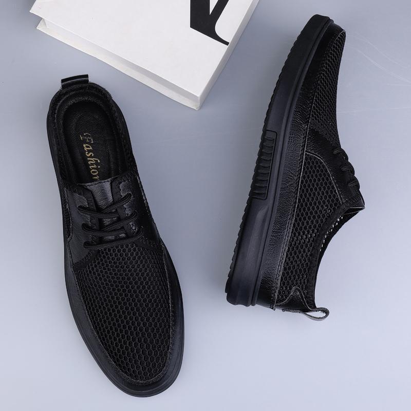 Lightweight Mens Summer Shoes Breathable Men Casual Shoes New Mesh Footwear Leisure Walk Moccasins Hollow Out Man Soft Sneakers