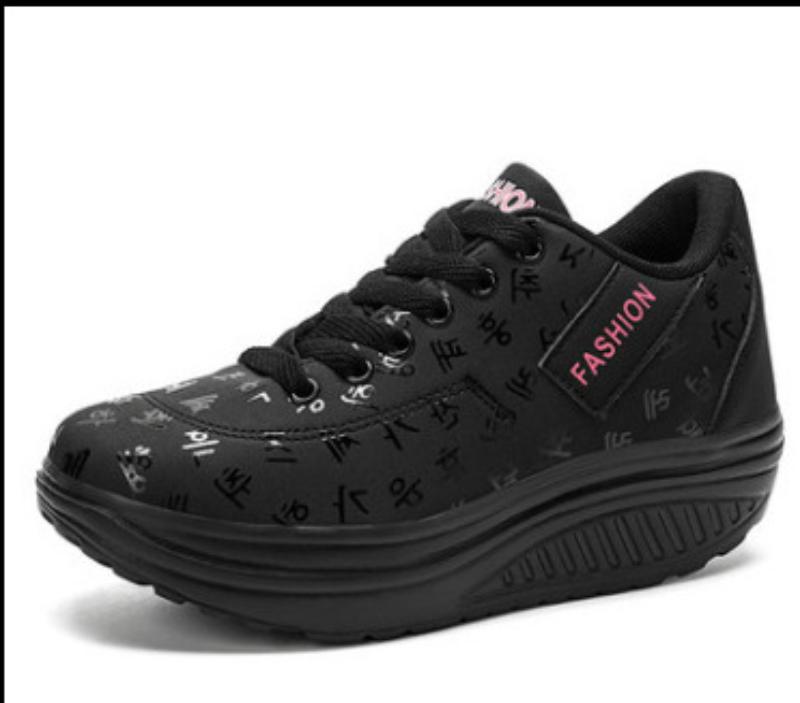 Spring And Autumn Rocking Shoes Women's Sports Sponge Cake Women's Singles Shoes Casual Comfortable Walking Shoes Middle-Aged