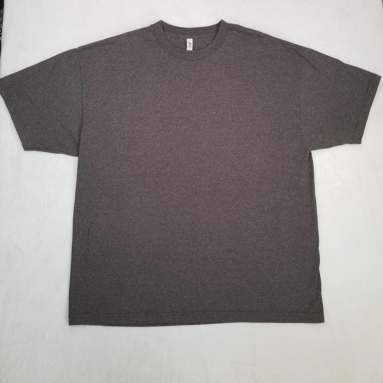 Tee Styled Men s Dark Gray 2XL Heavyweight Crew Neck Basic 2XL Classic Unisex T-Shirt S