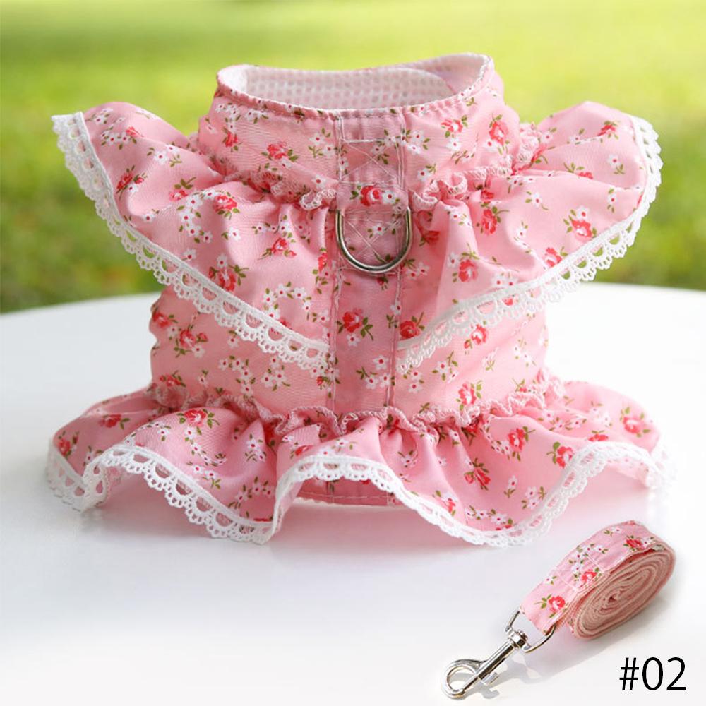 

1,2 м комплект поводка и шлейки для домашних животных, собачья цепь для маленьких кошек и собак, поводок для прогулок, жилет, товары для домашних животных L розы красного