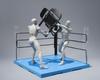TAMASHII NATIONS Tamashii STAGE ACT Ring Corner Pipe Chair Set for 170mm ABS Cotton Painted Base (Neutral Corner) & S.H.Figuarts Approx. &