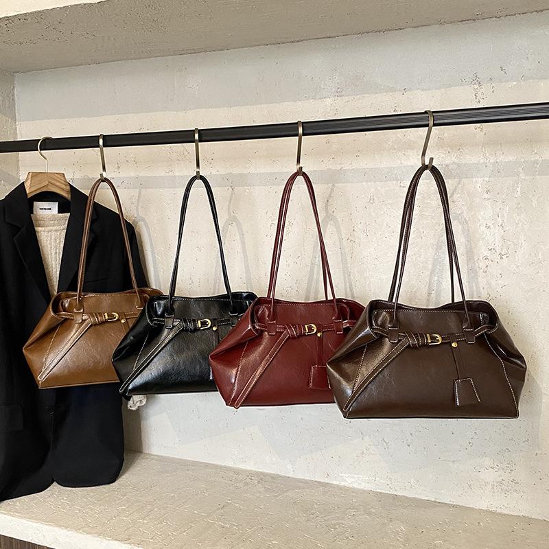 Sac rétro sous l'épaule de grande capacité, Sac simple à bandoulière unique pour les trajets quotidiens, Sac fourre-tout