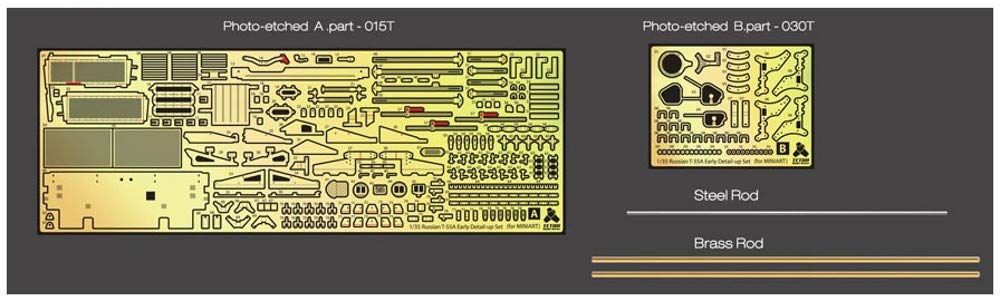 

Tetra Model Works ME Series Советский Армейский Танк Ранняя Модель Пластиковые Детали Для Модели ME3553 1/35 Т-55А Мод.1965 (для МИН)