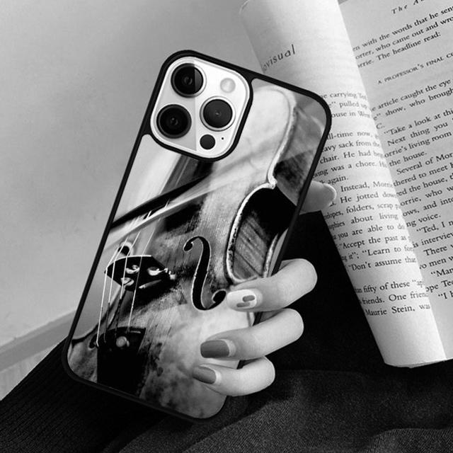 Musical Notes Violin Classical Phone Case Back Cover for iPhone 17 Air 16 15 14 13 11 12 Pro Max Plus Fundas
