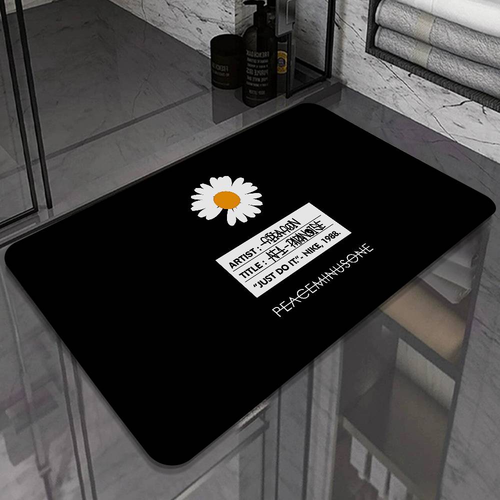 G-G-Dragon P-Peaceminusone Floor Mat INS Style Soft Bedroom Floor House Laundry Room Mat Anti-skid Household Carpets