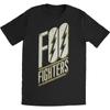 Foo Fighters Logo Incliné Noir Coupe Slim T-shirt Haut de Gamme Luxe Pour Hommes et Femmes Haut Y2k Été 2026