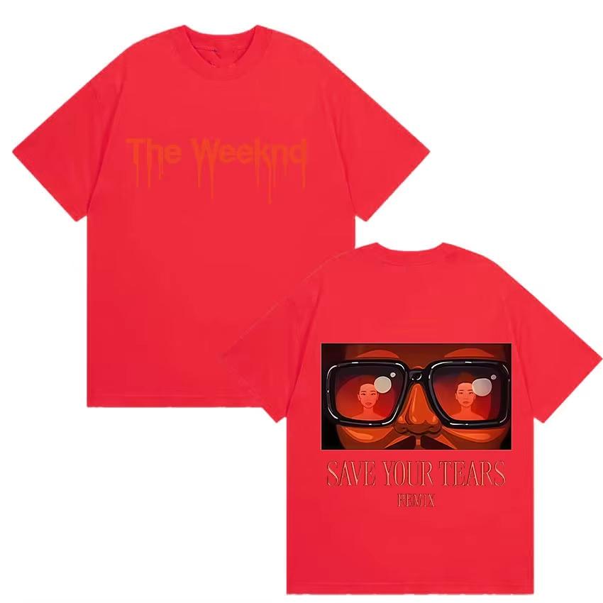 The Weeknd Ariana Orande New Album Graphic T Shirts Mens Womens Vintage Hip Hop pure Cotton Tshirt Fans Streetwear