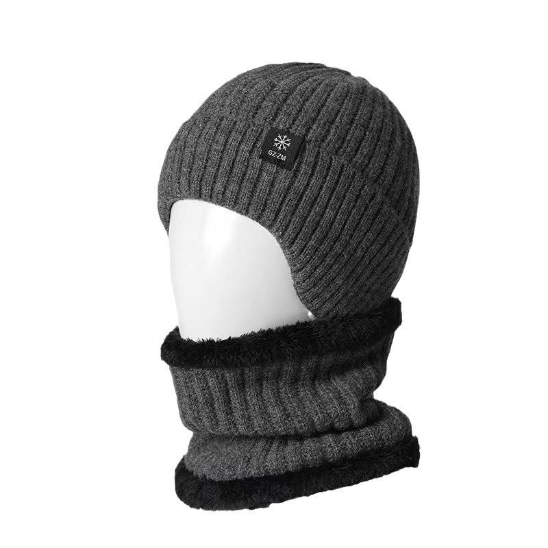 Men's Winter Warm Knit Hat with Ear Protection for Middle-aged and Elderly