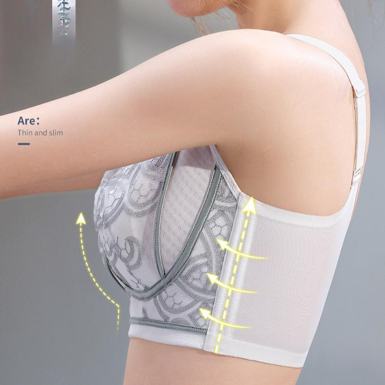 Summer Thin Rabbit Ear Bra for Women Without Steel Ring Adjustment Plus Size Bra for Women Gathering Bra