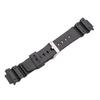 16mm X 25mm Watchband Strap Men Black Sports Diving Rubber Watch Band Stainless Steel Buckle Accessories for 9052 Series