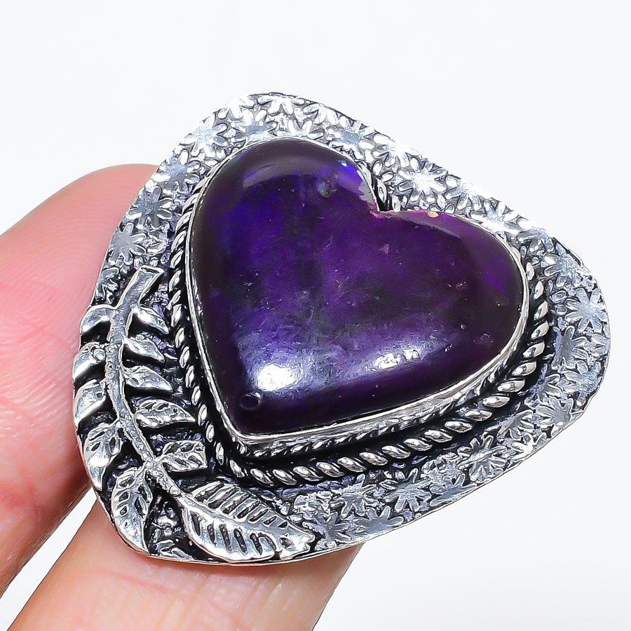 

Natural Purple Labradorite Gemstone 925 Sterling Silver Jewelry Ring Size 9 R4z31