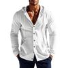 Men's Linen Hooded Shirt, Loose, Casual Breathable And Solid-color Shirt, Sports Beach Fishing Hooded Long-sleeved Shirt