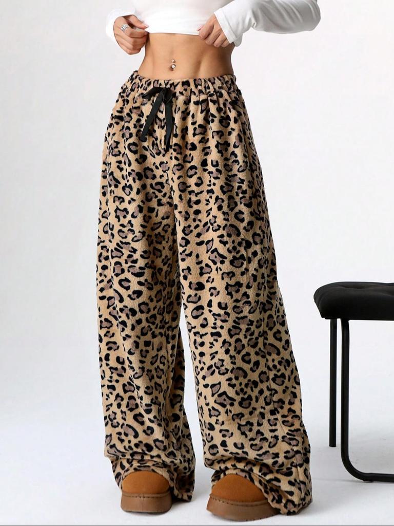 Leopardenmuster Weite Leggings - Europäischer und Amerikanischer Stil