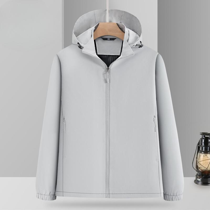 

New Outdoor Jacket Removable Hat Single Layer Men s and Women s Tops Windproof and Waterproof Sports S