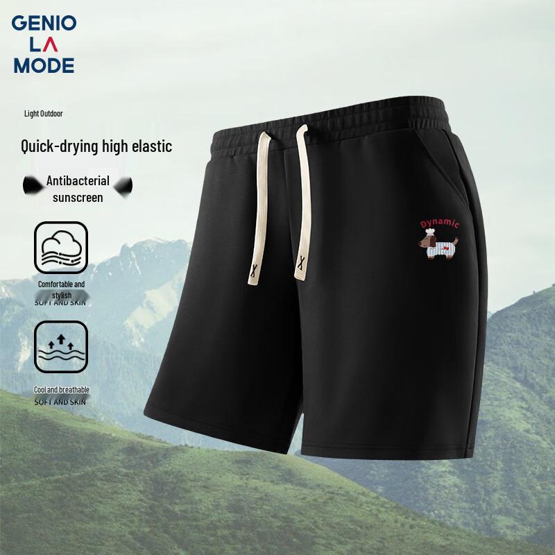 Мужские повседневные шорты GENIOLAMODE с принтом, быстросохнущие M