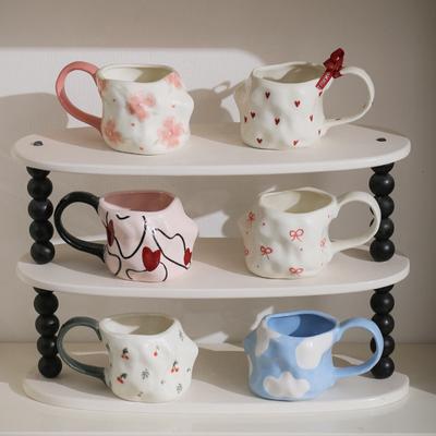 Underglaze Hand-painted Ceramic Mug High Value Large Capacity Cup Household Water Cup Creative Milk Cup Coffee Cup