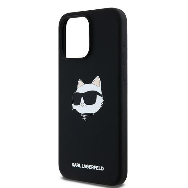 Karl Lagerfeld Klhmp15Xschpplk Iphone 15 Pro Max 6.7 Czarny/Black Hardcase Silicone Choupette Head Magsafe